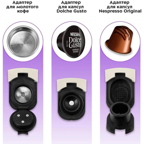 Кофеварка рожковая Kitfort КТ-7466 1450Вт голубой/белый