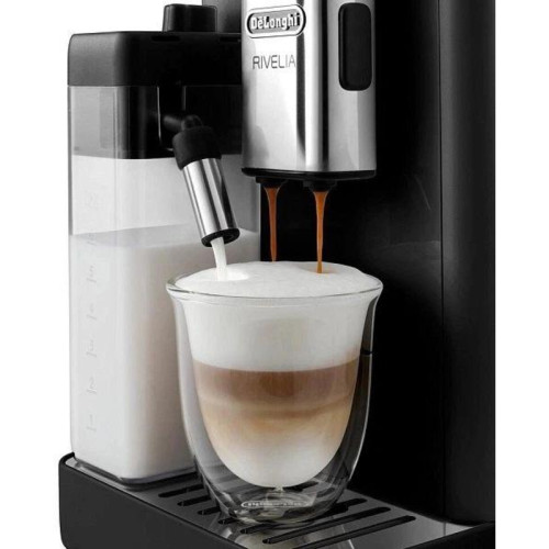Кофемашина Delonghi Rivelia EXAM440.55.B 1450Вт серебристый/черный Кофемашина Delonghi Rivelia EXAM440.55.B 1450Вт серебристый/черный