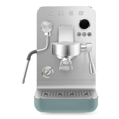 Кофемашина Smeg, давление 15 бар, кнопочное управление, цвет изумрудно-зеленый