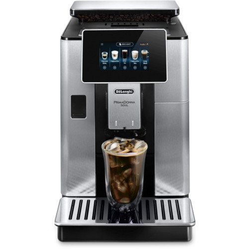 Кофемашина Delonghi Primadonna Soul ECAM610.74.MB 1450Вт черный/серебристый Кофемашина Delonghi Primadonna Soul ECAM610.74.MB 1450Вт черный/серебристый