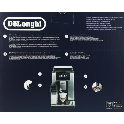 Кофемашина Delonghi ECAM610.75.MB 1450Вт черный/серебристый