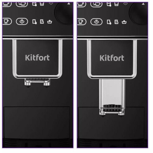 Кофемашина Kitfort КТ-7256 1350Вт черный/нержавеющая сталь