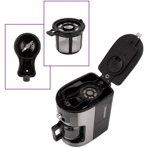 Кофемашина Kitfort КТ-782 1050Вт нержавеющая сталь/черный Кофемашина Kitfort КТ-782 1050Вт нержавеющая сталь/черный