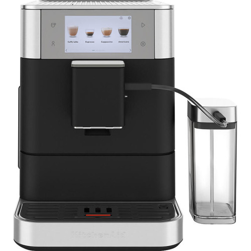 Автоматическая эспрессо-машина KitchenAid, 2.2 л, одновременное приготовление двух чашек, 3 уровня крепости кофе, автоматическая очистка, автоматическая декальцинация, цветной дисплей, сенсорное управление, 40 рецептов, цвет чугун Автоматическая эспрессо-машина KitchenAid, 2.2 л, одновременное приготовление двух чашек, 3 уровня крепости кофе, автоматическая очистка, автоматическая декальцинация, цветной дисплей, сенсорное управление, 40 рецептов, цвет чугун