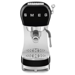 Ручная кофемашина Smeg, стиль 50-х, регулируемая температура кофе, давление 15 бар, емкость контейнера для воды 1.1 л, цвет черный