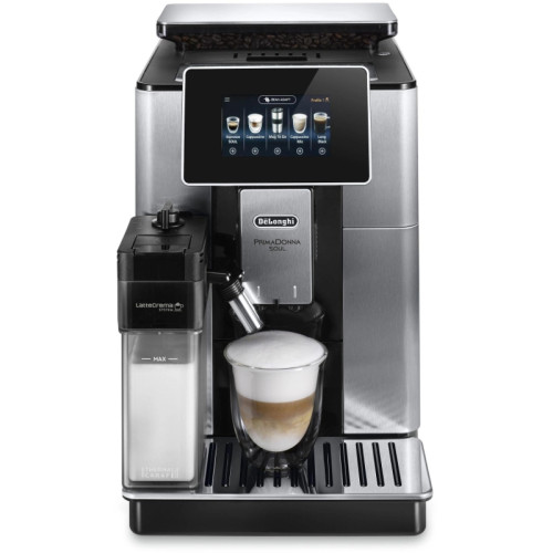 Кофемашина Delonghi Primadonna Soul ECAM610.74.MB 1450Вт черный/серебристый Кофемашина Delonghi Primadonna Soul ECAM610.74.MB 1450Вт черный/серебристый