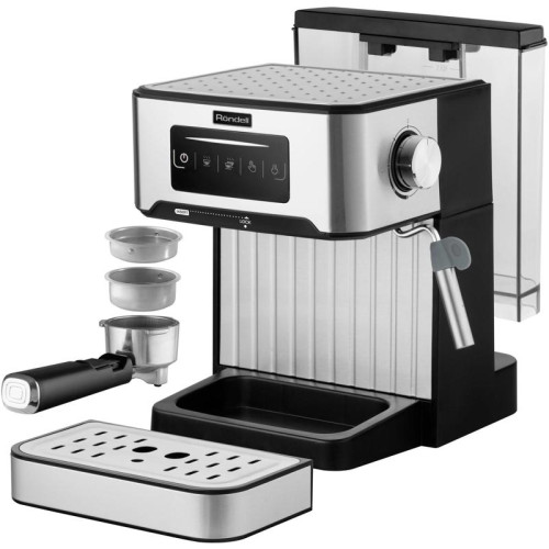 Кофеварка рожковая Rondell RDE-1106 850Вт серебристый