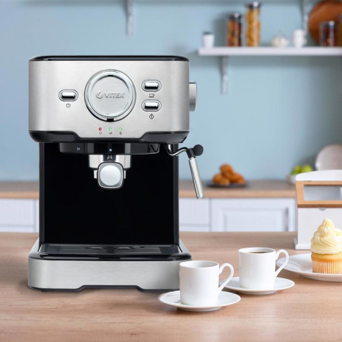 Кофеварка рожковая Vitek VT-1520 850Вт серебристый/черный