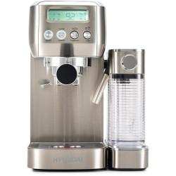 Кофеварка рожковая Hyundai HEM-9999 1350Вт серебристый