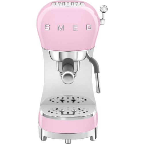 Ручная кофемашина Smeg, стиль 50-х, регулируемая температура кофе, давление 15 бар, емкость контейнера для воды 1.1 л, цвет розовый