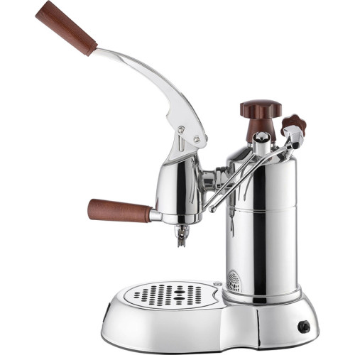 Кофемашина SMEG/ Stradivari Europiccola, Леверная кофемашина-эспрессо, нержавеющая сталь, деревянные ручки