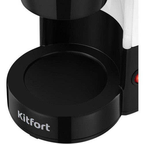 Кофеварка капельная Kitfort КТ-7486 550Вт черный/белый
