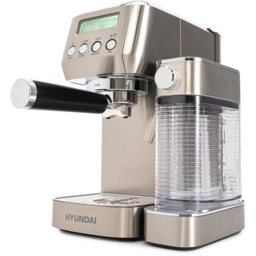 Кофеварка рожковая Hyundai HEM-9999 1350Вт серебристый