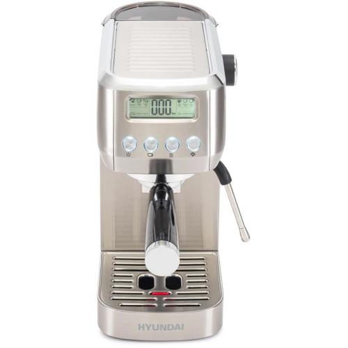 Кофеварка рожковая Hyundai HEM-9990 1350Вт серебристый