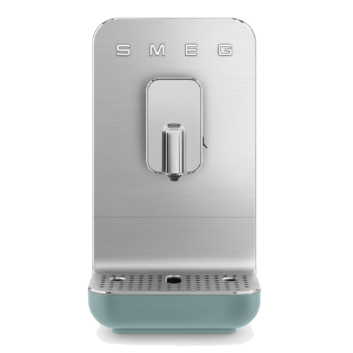 Автоматическая кофемашина, мощность 1350 Вт, регулируемый уровень помола, размер порции, жесткость воды, подсветка диспенсера, автоматическое выключение, кнопочное управление, объем резервуара 1.4 л, поддон для сбора капель, давление 19 бар, цвет изумрудн