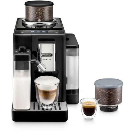 Кофемашина Delonghi Rivelia EXAM440.55.B 1450Вт серебристый/черный Кофемашина Delonghi Rivelia EXAM440.55.B 1450Вт серебристый/черный