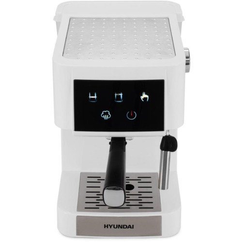 Кофеварка рожковая Hyundai HEM-3203 1000Вт белый/серебристый