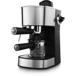 Кофеварка рожковая Polaris PCM 4008AL 800Вт нержавеющая сталь/черный