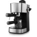 Кофеварка рожковая Polaris PCM 4008AL 800Вт нержавеющая сталь/черный