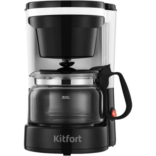 Кофеварка капельная Kitfort КТ-7486 550Вт черный/белый