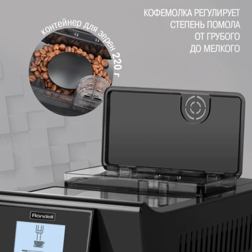 Кофемашина Rondell 1103-RE-01 1450Вт черный