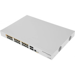 Коммутатор/ CRS328-24P-4S+RM Cloud Router Switch 24 port Gigabit Ethernet router/switch with four 10Gbps SFP+ ports in 1U rackmount case, Dual Boot and PoE output, 500W