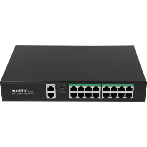 Коммутатор Netis P116GC (L2) 18x1Гбит/с 16PoE+ 240W неуправляемый
