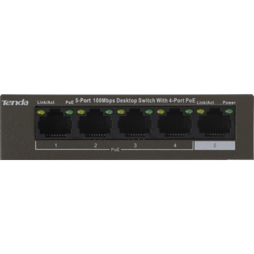 Tenda TEF1105P-4-63W 5-Port 10/100Mbps Desktop Switch with 4-Port PoE