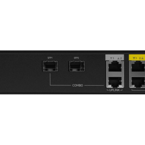 Коммутатор Netis P124GH (L2) 24x100Мбит/с 2x1Гбит/с 1xКомбо(1000BASE-T/SFP) 1SFP 24PoE 24PoE+ 360W неуправляемый