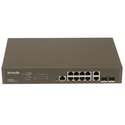 Коммутатор 10PORT 1000M 2SFP/ Коммутатор 10PORT 1000M 2SFP TEG5312F TENDA