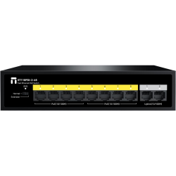 Коммутатор/ Неуправляемый PoE коммутатор Fast Ethernet, 8 портов 100 Мбит/с PoE+, 2 Uplink порта 100 Мбит/с RJ45, БП 65 Вт