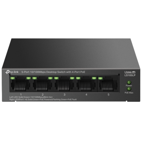 Коммутатор/ 5-Port 10/100 Mbps Desktop Switch with 4-Port PoE