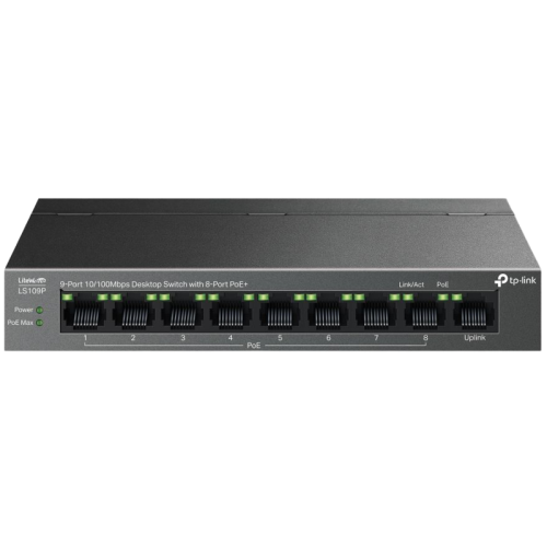 Коммутатор/ 9-Port 10/100 Mbps Desktop Switch with 8-Port PoE+