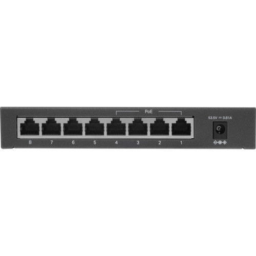 Коммутатор/ 8-port 10/100 Mbps unmanaged switch with 4 PoE ports, metal case, desktop installation, PoE budget-41w. Коммутатор/ 8-port 10/100 Mbps unmanaged switch with 4 PoE ports, metal case, desktop installation, PoE budget-41w.