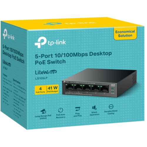Коммутатор/ 5-Port 10/100 Mbps Desktop Switch with 4-Port PoE