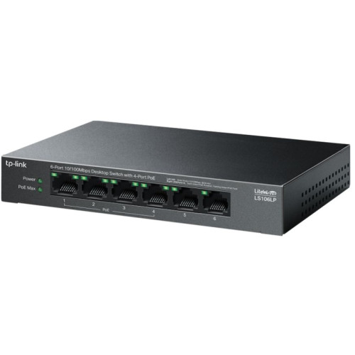 Коммутатор/ 6-Port 10/100 Mbps Desktop Switch with 4-Port PoE