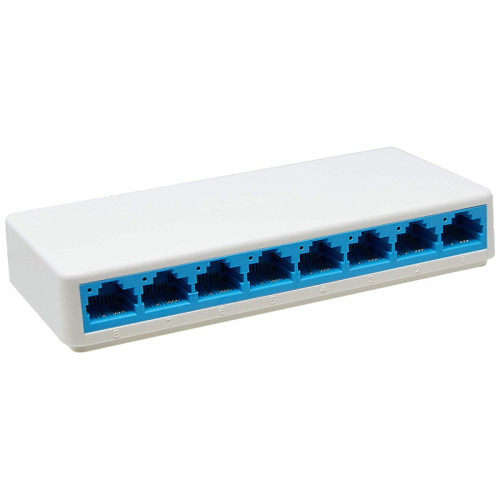 8-port 10/100Mbps desktop switch, plastic case