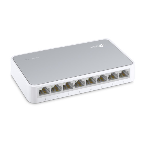 Коммутатор/ 8-port 10/100M mini Desktop Switch, 8 10/100M RJ45 ports, Plastic case