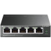 Коммутатор/ 5-port 10/100 Mbps unmanaged switch with 4 PoE ports, metal case, desktop installation, PoE budget-41w Коммутатор/ 5-port 10/100 Mbps unmanaged switch with 4 PoE ports, metal case, desktop installation, PoE budget-41w