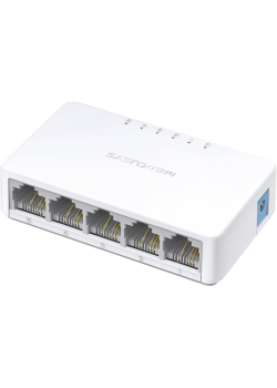5-port 10/100Mbps desktop switch, plastic case