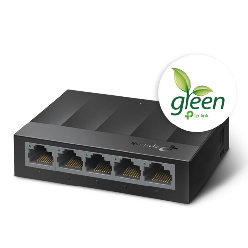 Коммутатор/ 5 ports Giga Unmanaged switch, 5 10/100/1000Mbps RJ-45 ports, plastic shell, desktop and wall mountable