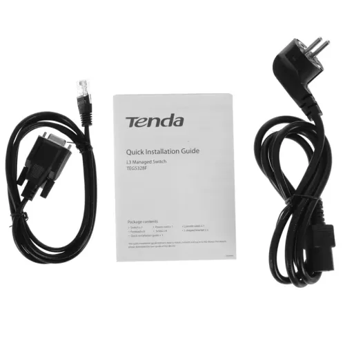 Коммутатор/ Tenda TEG5328F Коммутатор управляемый L2, 28 портов, 24х1 Гбит/с, Base-X SFP 4х1 Гбит/с, установка в стойку