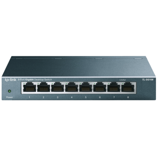 Коммутатор/ 8-port Desktop Gigabit Switch, 8 10/100/1000M RJ45 ports, metal case