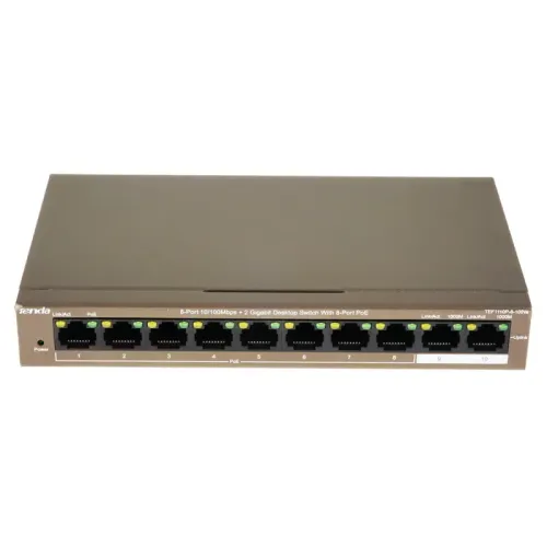 Коммутатор/ Коммутатор 8PORT 100M 8POE TEF1110P-8-102W TENDA
