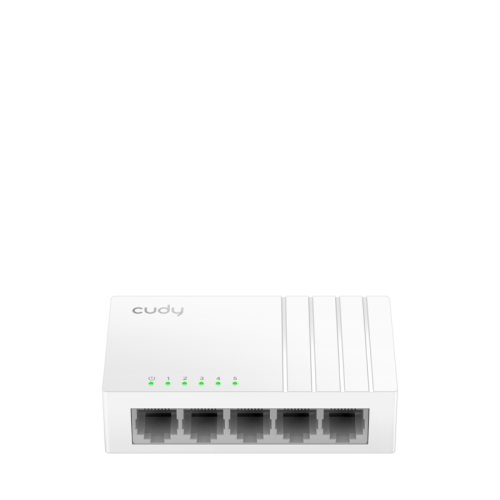 Коммутатор CUDY 5-Port 10/100 Mbps Desktop Switch 5-Port 10/100 Mbps Desktop Switch, 5 10/100M RJ45 Ports, Loop Detection, Desktop Plastic Case, Power Saving, Plug & Play, Wall-Mount