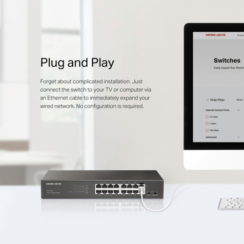Коммутатор/ 16-Port Gigabit Desktop/Rackmount Switch