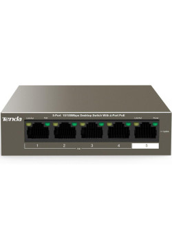 Tenda TEF1105P-4-63W 5-Port 10/100Mbps Desktop Switch with 4-Port PoE