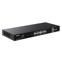 Коммутатор/ Tenda TEG1120P-16-250W Коммутатор неуправляемый PoE, 18 портов, 18x1 Гбит/с, PoE 16х30 Вт (до 250Вт), SFP 2x1 Гбит/с, установка в стойку
