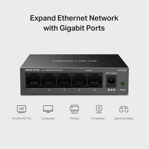 Коммутатор/ 5-Port Gigabit Desktop Switch Коммутатор/ 5-Port Gigabit Desktop Switch
