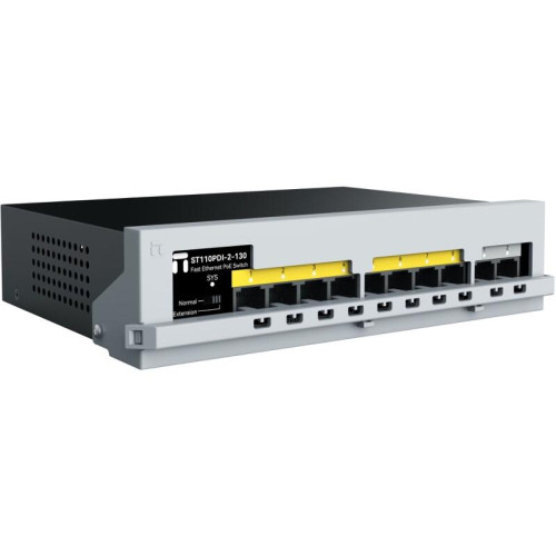 Коммутатор/ Неуправляемый PoE коммутатор Fast Ethernet, 8 портов 100 Мбит/с PoE+, 2 Uplink порта 100 Мбит/с RJ45, БП 130 Вт Коммутатор/ Неуправляемый PoE коммутатор Fast Ethernet, 8 портов 100 Мбит/с PoE+, 2 Uplink порта 100 Мбит/с RJ45, БП 130 Вт